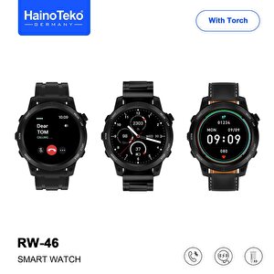 Haino Teko Rw46 Amoled Ekran Android İos Harmonyos Uyumlu 3 Kordonlu Akıllı Saat Siyah