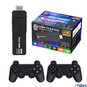 Schitec 4k Android Tv Stick Ve Retro Game Konsol 10000 Oyunlu 64gb Siyah