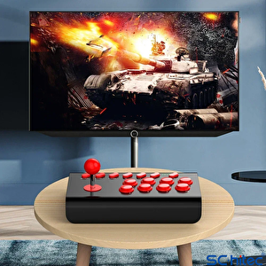 Schitec Bsp-y02 Joystick Switch/ps3/ps4/pc/android/i̇os Mf/tv Retro Oyun Konsolu Joystiği Siyah
