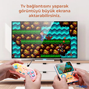 Schitec G6 Retro 3.5 Inç Tv Bağlanan 2.joystickli Oyun Konsolu Mavi (666 Klasik Oyunlar)