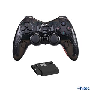 Schitec 7in1 Pc/ps2/ps2/ps3/pc360/tv/tvbox/android Cihazlar Ile Uyumlu Kablosuz Gamepad Siyah
