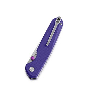 Bestechman Velix Bmk07c: 3.315" 14c28n Çelik Çakı, G10 Sap, Düğme Kilidi, Flipper