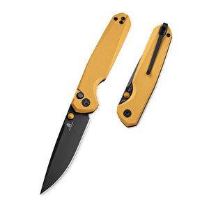 Velix Bmk07e: 3.315" 14c28n Çelik Çakı, G10 Sap, Düğme Kilidi, Flipper