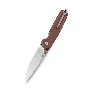 Bestechman Velix Bmk07b: 3.315" 14c28n Çelik Çakı, G10 Sap, Düğme Kilidi, Flipper