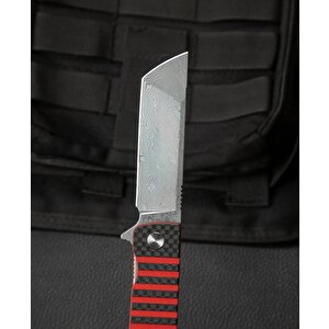 Bestech Titan Bl05b Karbon Fiber Ve G10 Saplı Ara Katman Damascus Çakı