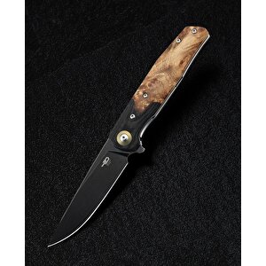 Bestech Ascot Bg19e Karbon Fiber Ve G10+ Lightburl Ahşap Saplı Ara Katman 3,82'' 14c28n Çakı