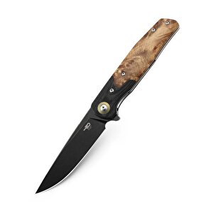 Bestech Ascot Bg19e Karbon Fiber Ve G10+ Lightburl Ahşap Saplı Ara Katman 3,82'' 14c28n Çakı