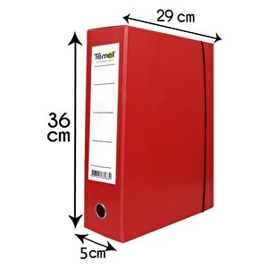 Arşiv Ve Proje Kutusu 29x36x5cm Kırmızı 25’li