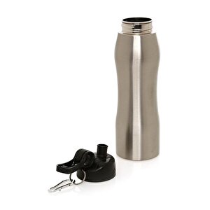 750 Ml Çelik Matara Gümüş Gri