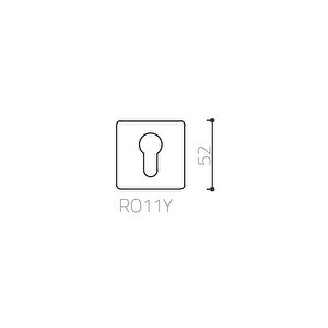 Ro11 Kapı Kolu Rozeti Mat Altın Renk Yale (dış Kapı)