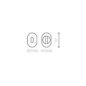 Ro16 Kapı Kolu Rozeti Siyah Renk Oda