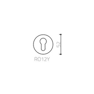 Ro12 Kapı Kolu Rozeti Mat Altın Renk Yale (dış Kapı)