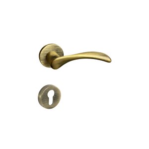 Perle Rozetli Kapı Kolu Antik Renk Yale