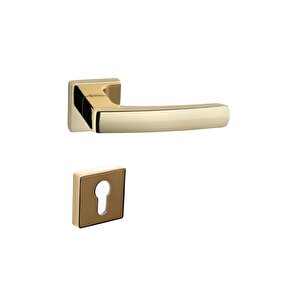 Kale Rozetli Kapı Kolu Gold Rengi Yale (dış Kapı)