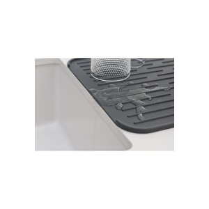 Dark Grey Silikon Bulaşık Kurutma Matı