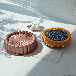 Nehir Papatya Rose Gold 26 Cm Döküm Kek Tart Kalıbı