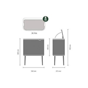 Bo Fpp Matt Steel Dokunmatik Çöp Kutusu - 36 Lt