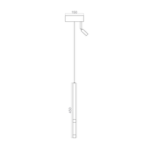 Yatak Başı Sarkıt Led Avize Eaves Max. 45 Cm 5 Watt