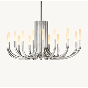 Rosso Classic Krom Led Avize 127cm