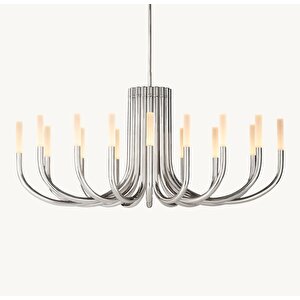 Rosso Classic Krom Led Avize 127cm