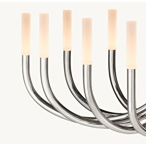 Rosso Classic Krom Led Avize 127cm