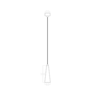 Konik Led Sarkıt Yatak Başı Avize 18 Cm 5 Watt