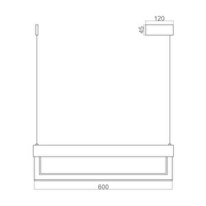 Voxlamp Reflecition Endirekt Sarkıt Led Avize 60 Cm 25 Watt
