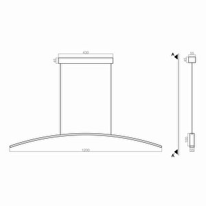 Voxlamp Radius Sarkıt Lamba 120cm 18 Watt