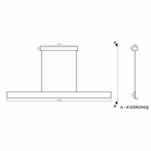 Voxlamp Henning Led Sarkıt Avize 120 Cm 22 Watt