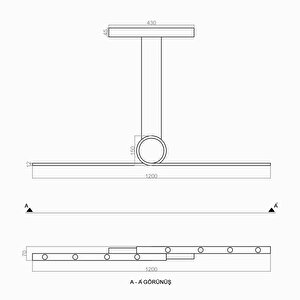 Voxlamp Knot Sarkıt Lamba 120 Cm 16 Watt