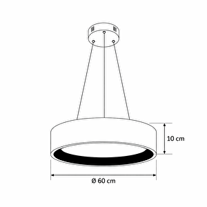 Baff Sarkıt Led Avize 60 Cm H:10 60 Watt