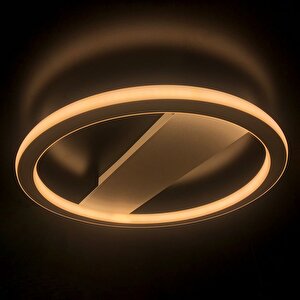 Voxlamp Plafonia Transparent Yuvarlak Plafonyer Led Avize 60 Cm 68 Watt