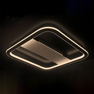 Voxlamp Plafonia Transparent Kare Plafonyer Led Avize 60x60 Cm 86 Watt