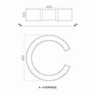 Voxlamp Cutring Plafonyer Lamba H:10 40 Cm 23 Watt
