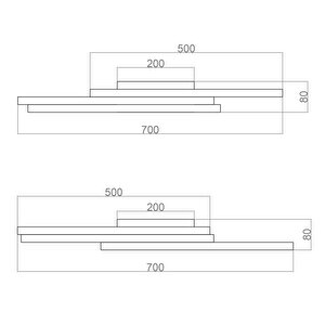 Voxlamp Vote Plafonyer Led Avize 80 Cm 64 Watt
