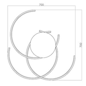 Voxlamp Vote Plafonyer Led Avize 80 Cm 64 Watt