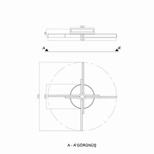 Voxlamp Clessidra Plafonyer Avize 70 Cm 52 Watt