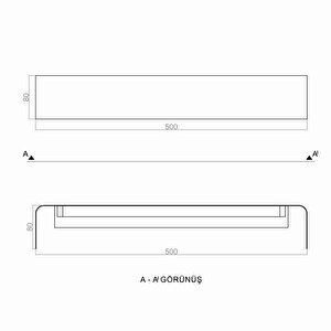 Voxlamp Lightbeam Led Duvar Aplik 50 Cm 18 Watt