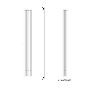 Voxlamp Led Aplik Zaira 70cm 25 Watt