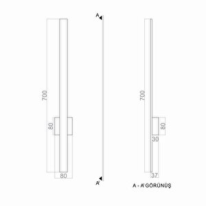 Flat Led Duvar Aplik