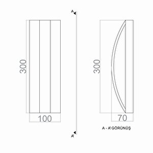 Voxlamp Elite Led Duvar Aplik 30*10cm 7 Watt