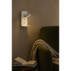 Reading Usb - TYPE C Yatak Başı Led Aplik 24*14 Cm 7 Watt
