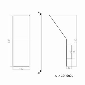 Voxlamp  Eugenio Led Duvar Aplik 30*10cm 2 Watt