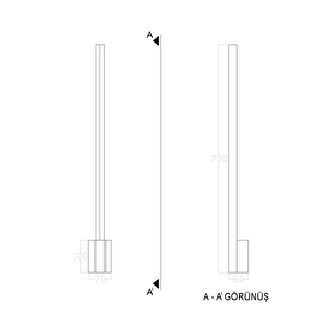 Voxlamp Dereceli Led Duvar Aplik 60 Cm 11 Watt