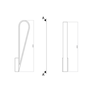 Voxlamp Led Aplik Drop 40 Cm 16 Watt