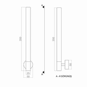 Voxlamp Led Duvar Aplik Talk Mini 35 Cm 2 Watt