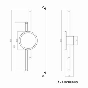 Voxlamp Badge Led Duvar Aplik 40 Cm 18 Watt