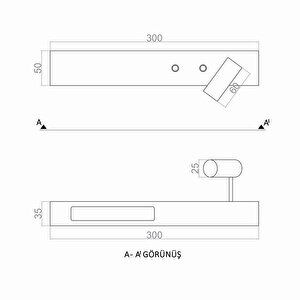 Voxlamp Perusal Led Aplik 30*5 Cm 5 Watt