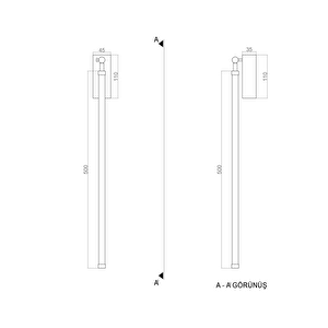 Voxlamp Arculation Led Duvar Aplik 50 Cm 9 Watt