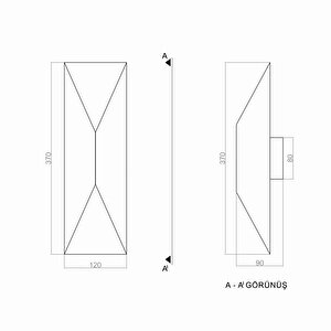 Voxlamp Tasarım Led Duvar Aplik Bourgeois 32x13 Cm 5 Watt